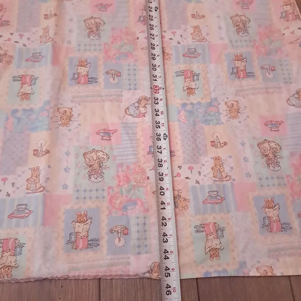 Beatrix Potter Peter Rabbit fabric pastel patchwork Frederick Warne 1990s cotton